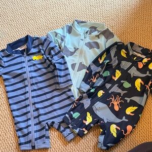 Baby Swimwear Set - Blue, Green, and Black